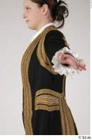  Photos Woman in Historical Suit 4 18th century Black suit Historical jacket upper body 0010.jpg